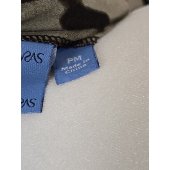 Simply Vera Wang Petite M Maxi Dress Womens‎ Floral Black Grey Green Watercolor - Picture 9 of 9